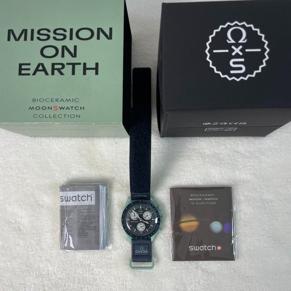 🍁-Omega X Swatch MoonSwatch Mission to earth Watch